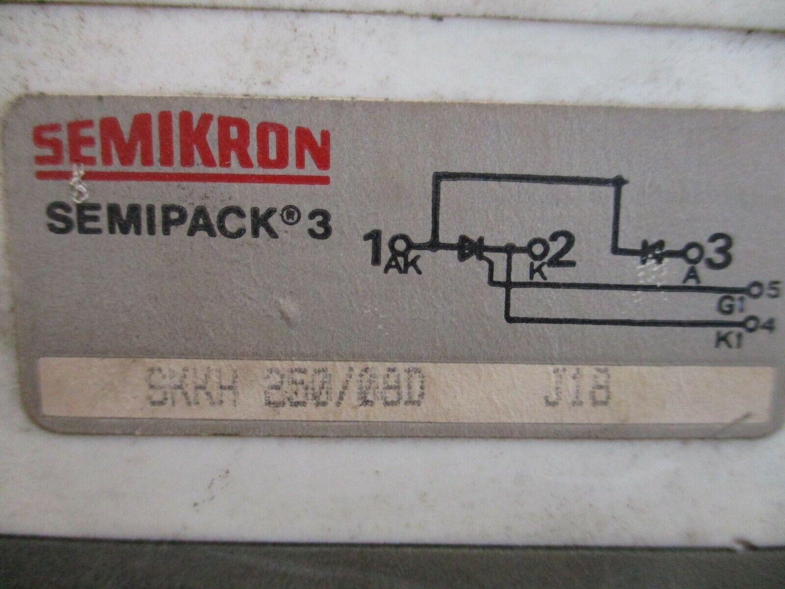 Semikron Semipack 3 Thyristor Power Module SKKH 250/08D Used