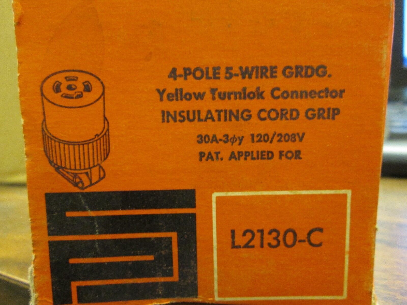 Pass & Seymour Turnlok Connector L2130-C 4P 5W New Surplus