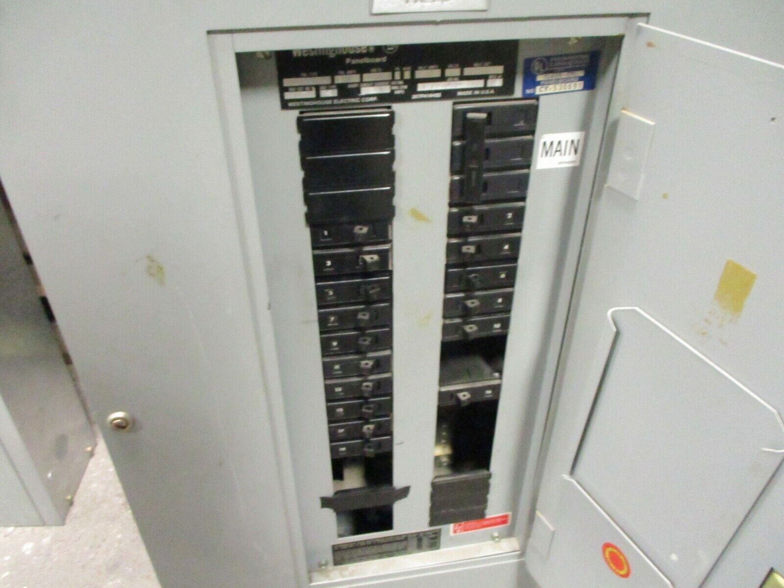 Westinghouse Main Lug Breaker Panel 5158C03602 100A Max 208Y/120 3Ph 4W Used