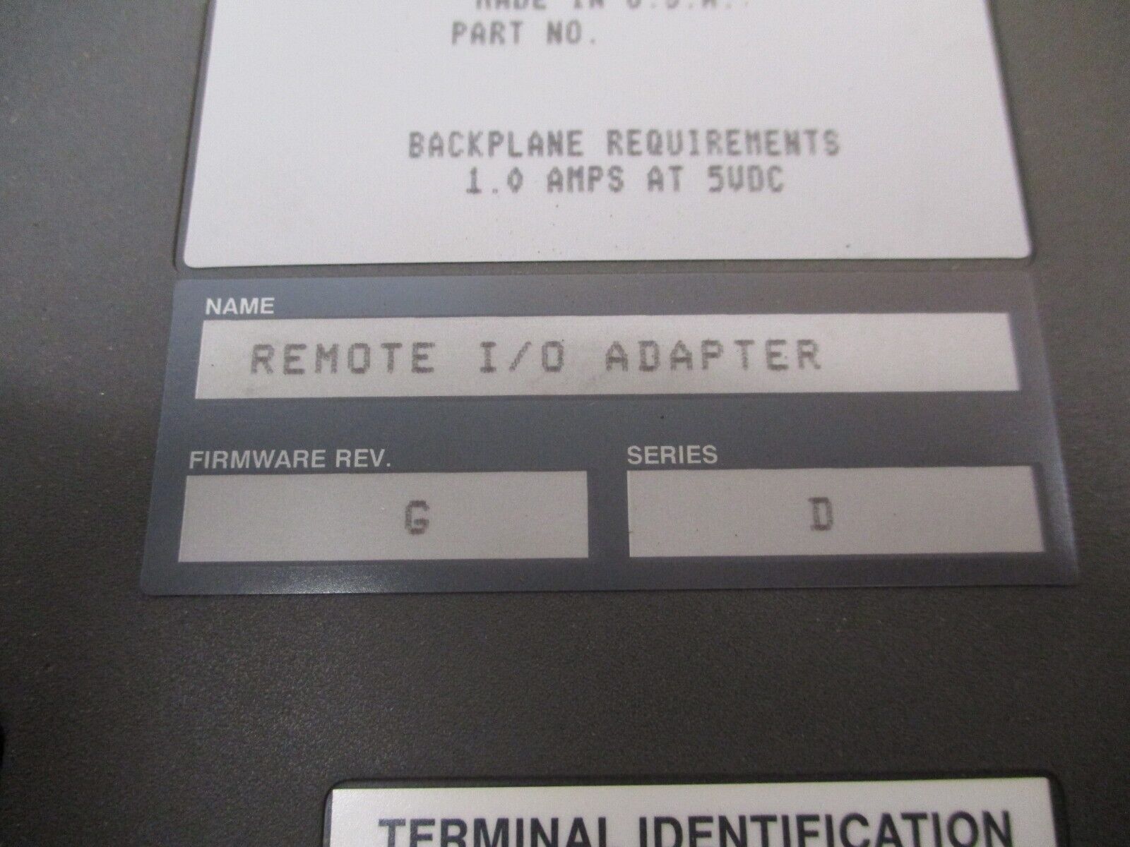 Allen-Bradley Remote I/O Adapter Module 1771-ASB D Ser. D F/W Rev. G Used
