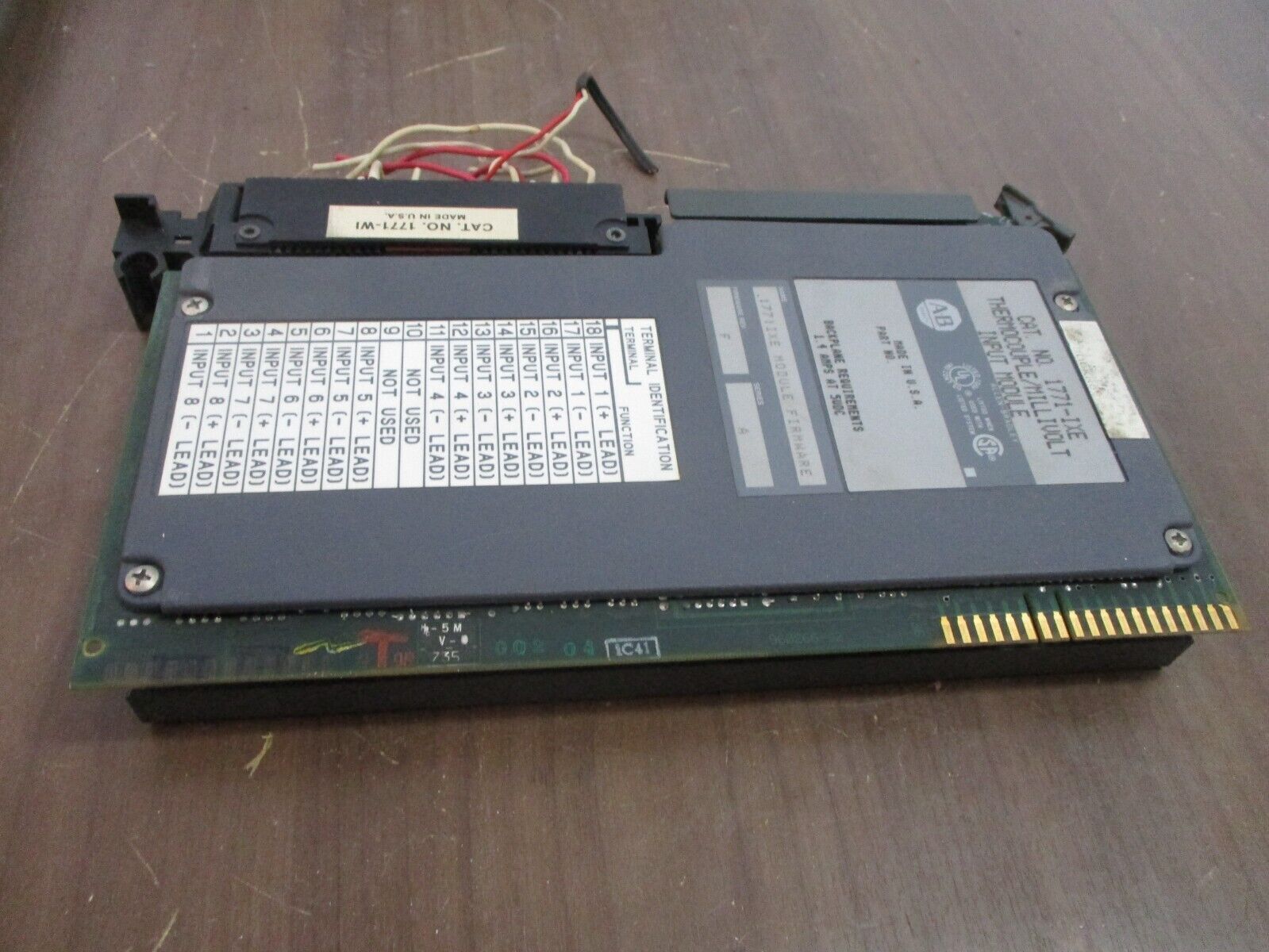 Allen-Bradley Thermocouple / Millivolt Input Module 1771-IXE Ser. A F/W Rev. F