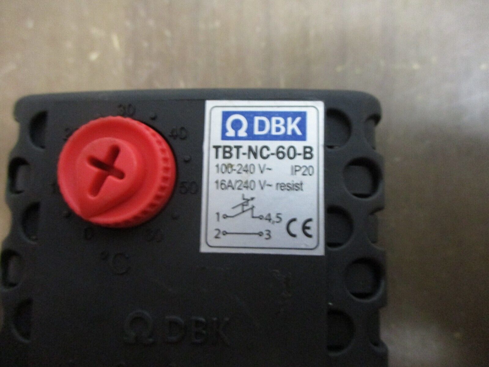DBK Thermostat TBT-NC-60-B 100-240V Range: 0-60°C Used
