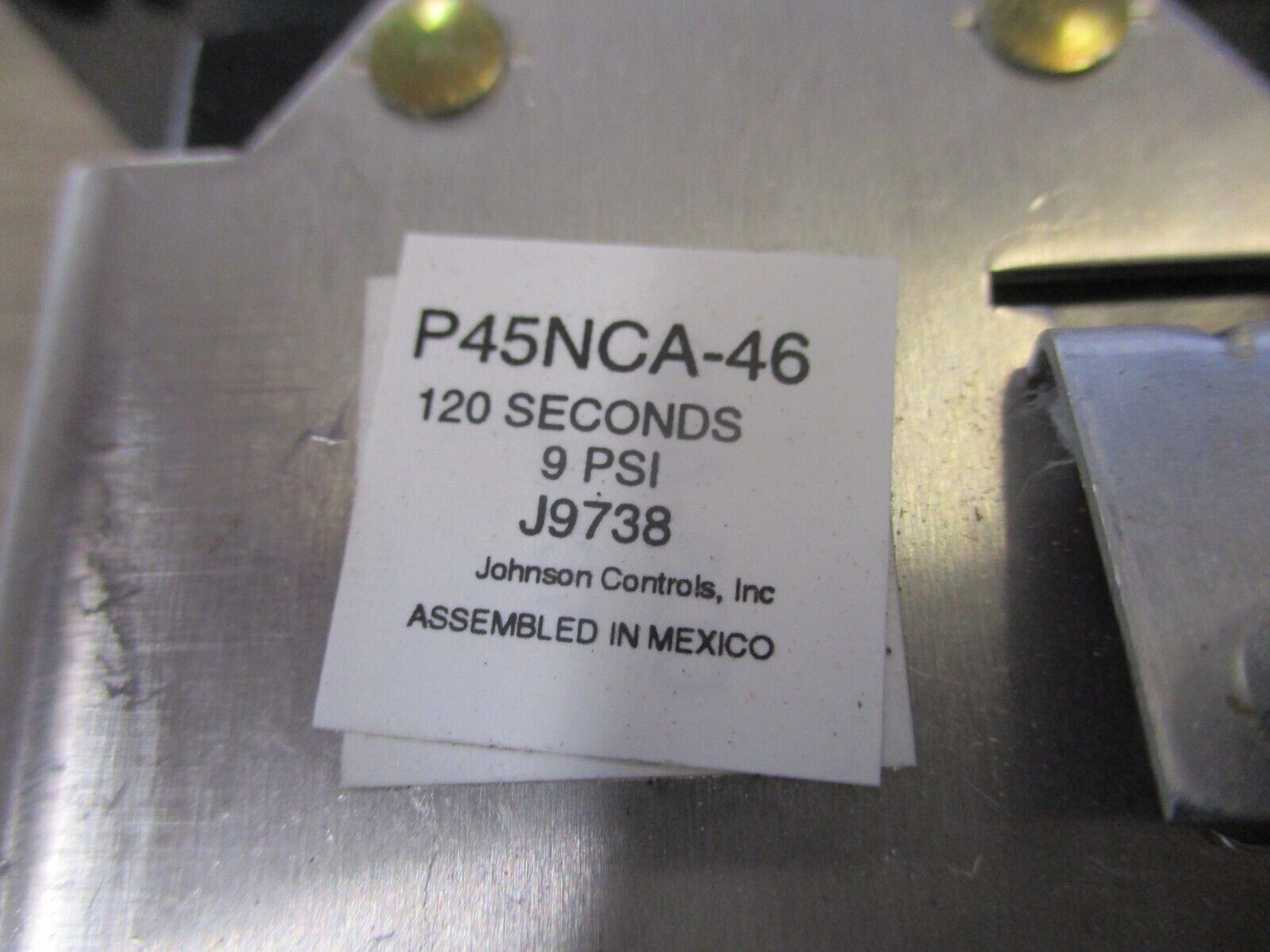 Johnson Controls Penn Lube Oil Control P45NCA-46 120 Sec 9 PSI Used.