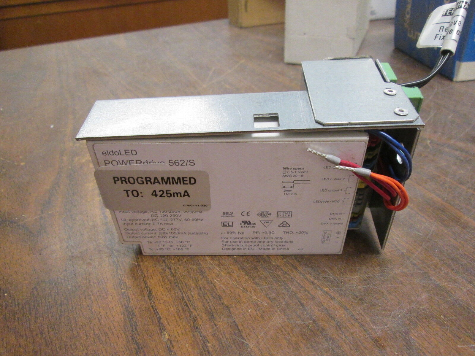 EldoLED Powerdrive 562/S Programmed to 425mA Used