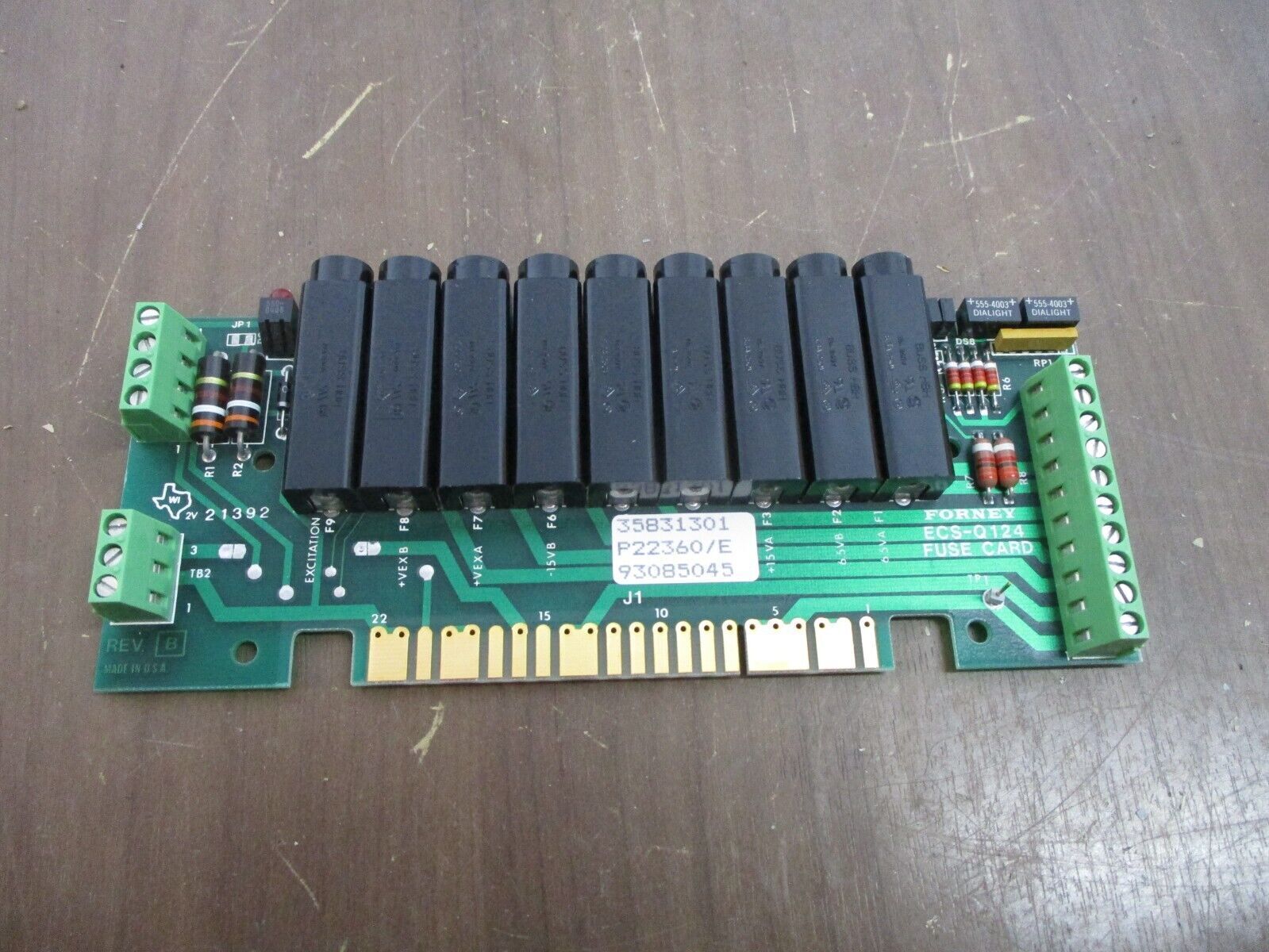 Forney Fuse Card ECS-Q124 *No Box* New Surplus