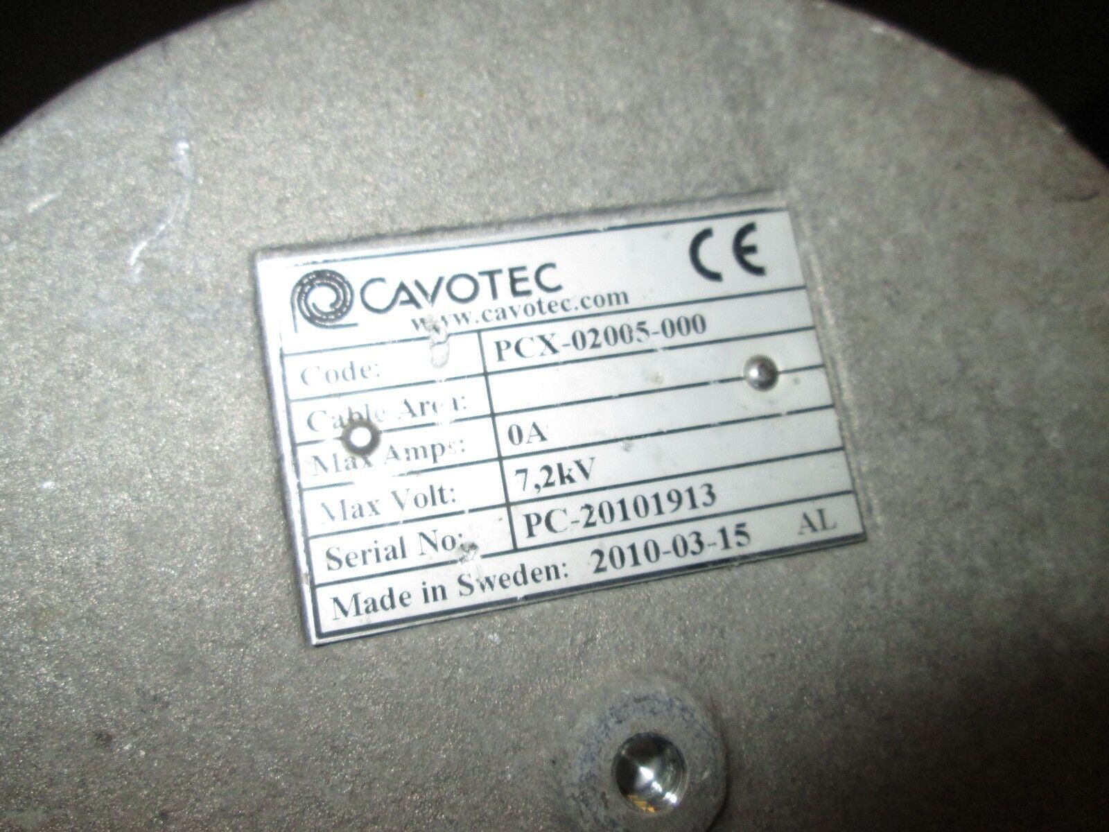 Cavotec 50 Pin Receptacle PCX-02005-000 0A 7.2KV Used