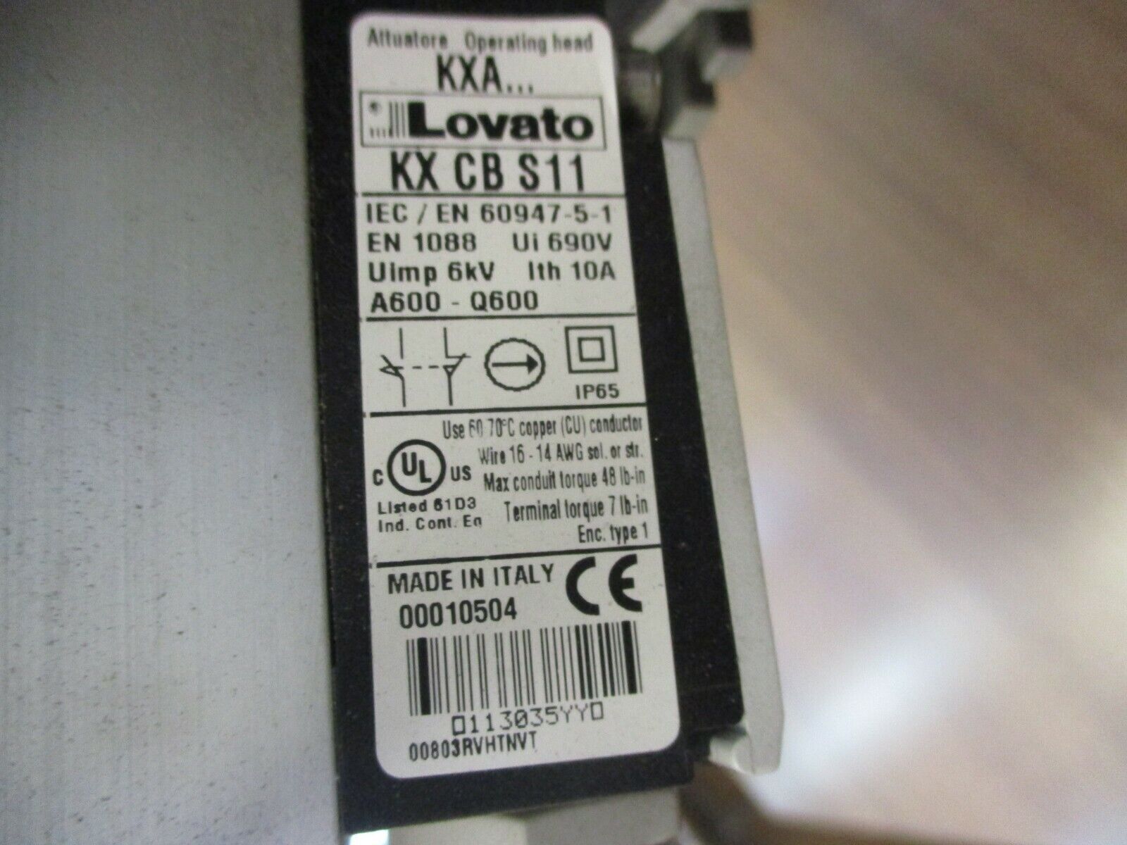 ABB Gear Motor w/ Limit Switch 3GVA052002-CSA 0.09-0.11kW Used