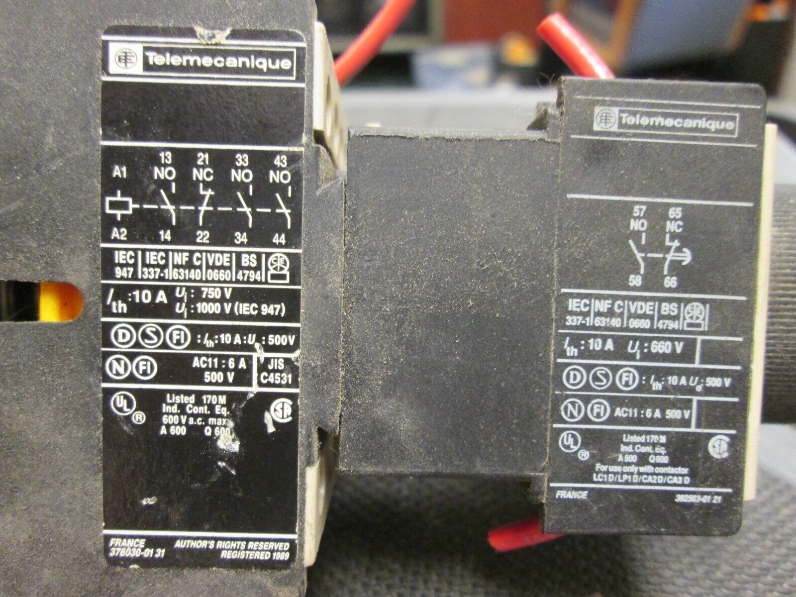 Telemecanique Timer Relay LA3DR4 10-180 Sec Used