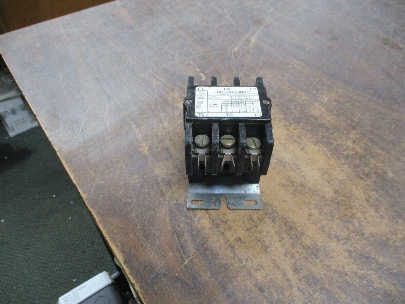 Arrow Hart Model 86 Contactor ACC330UM20 110-120V Coil 40A 600V Used