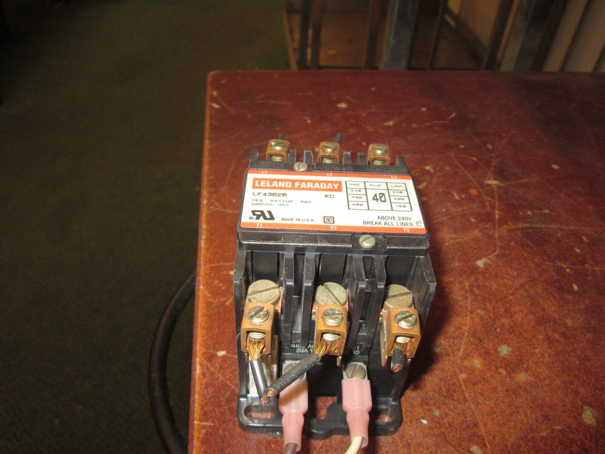 Leland Faraday Contactor LF43020 120V Coil 50A 600V Used