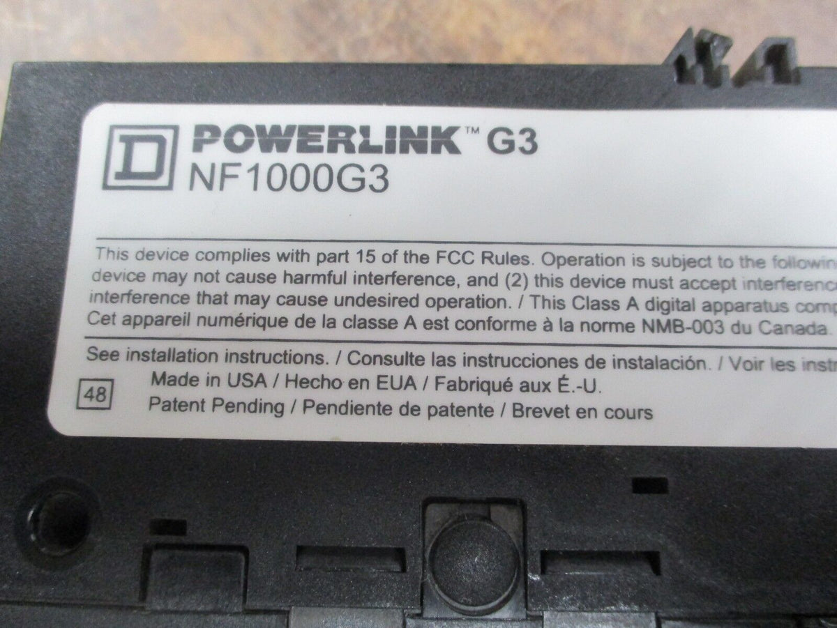Square D PowerLink G3 Controller NF1000G3 24V Max Used