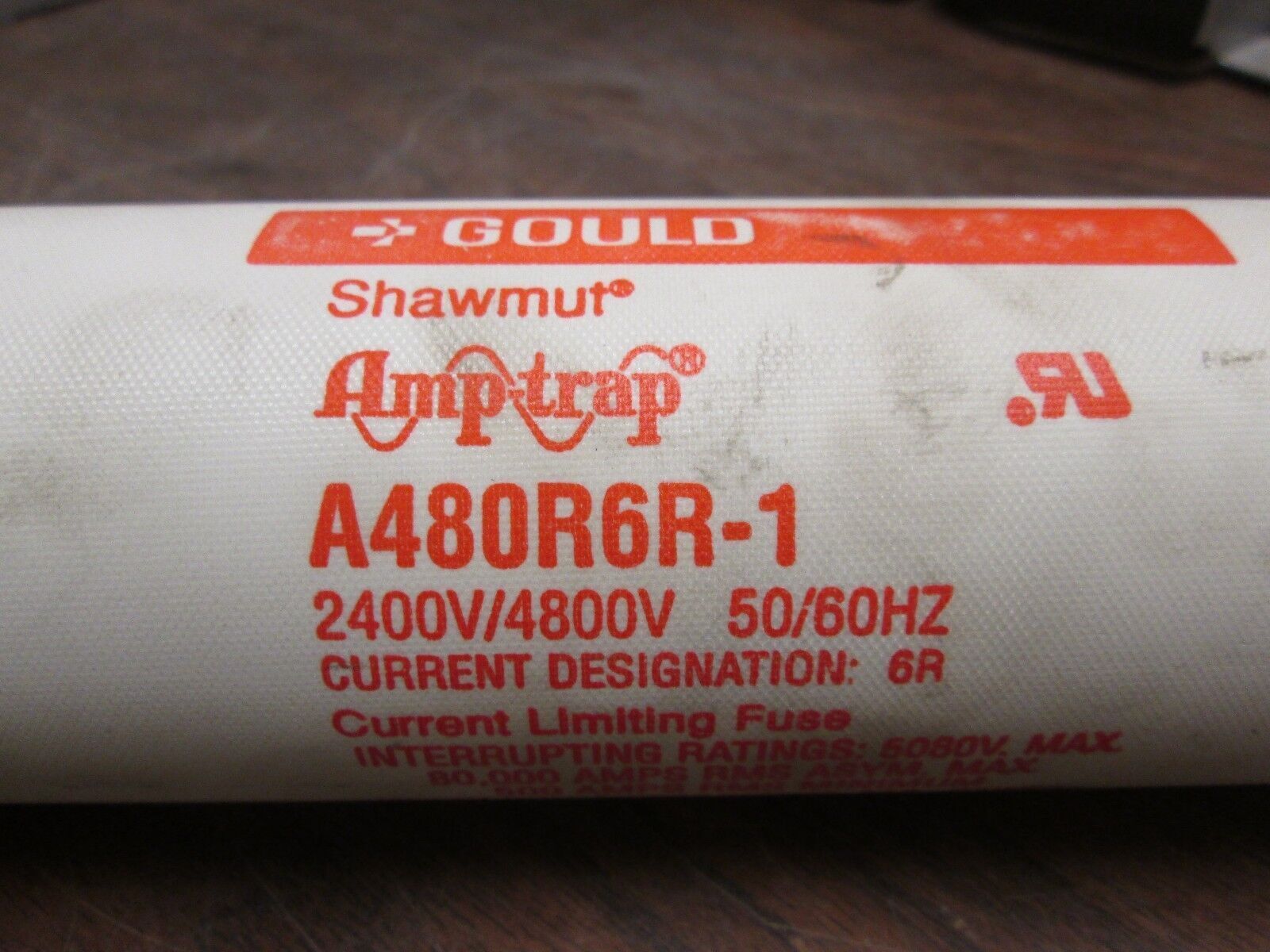 Gould Shawmut Amp-Trap Fuse A480R6R-1 2.4/4.8KV 6R Rating Used