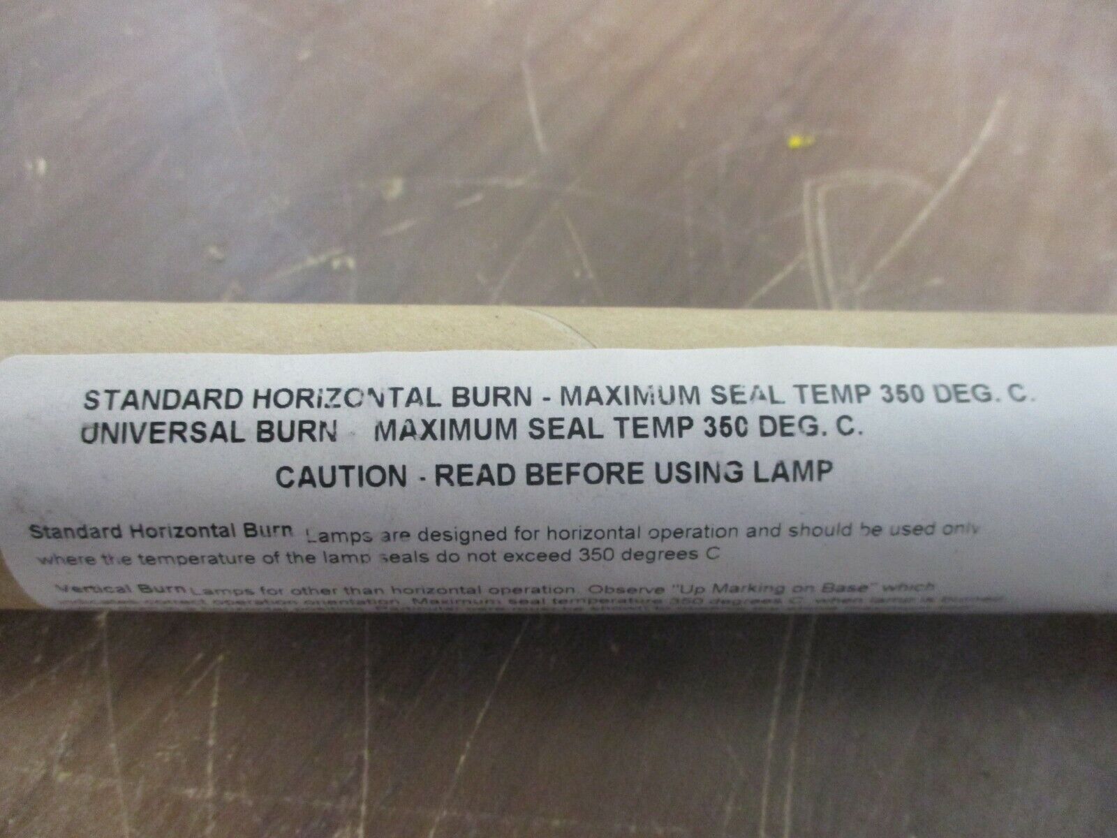 GE Heat Lamp L-QTZ2 Max Seal Temp: 350°C New Surplus