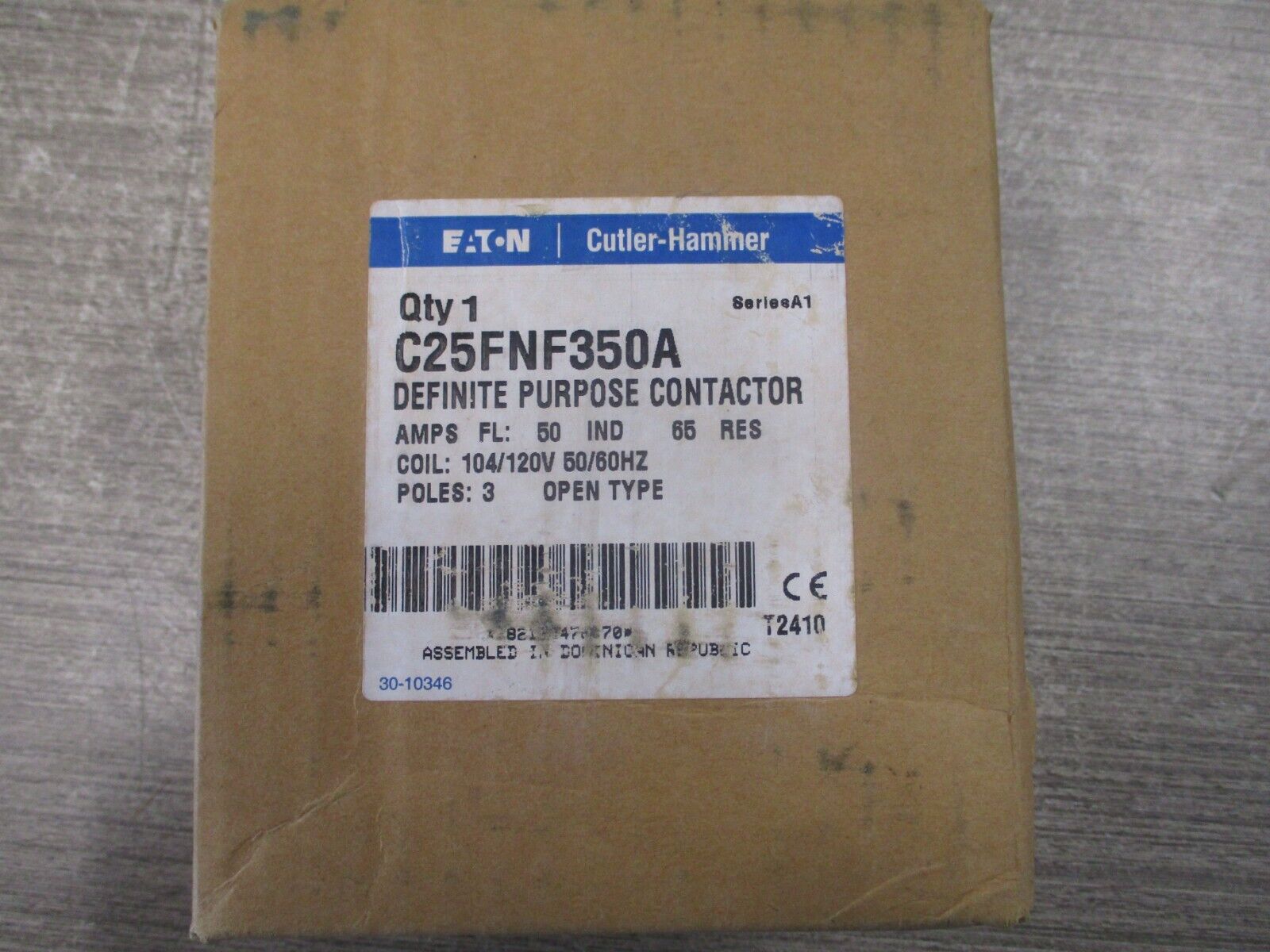 Eaton Definite Purpose Contactor C25FNF350A 120V Coil 50A 3P New Surplus