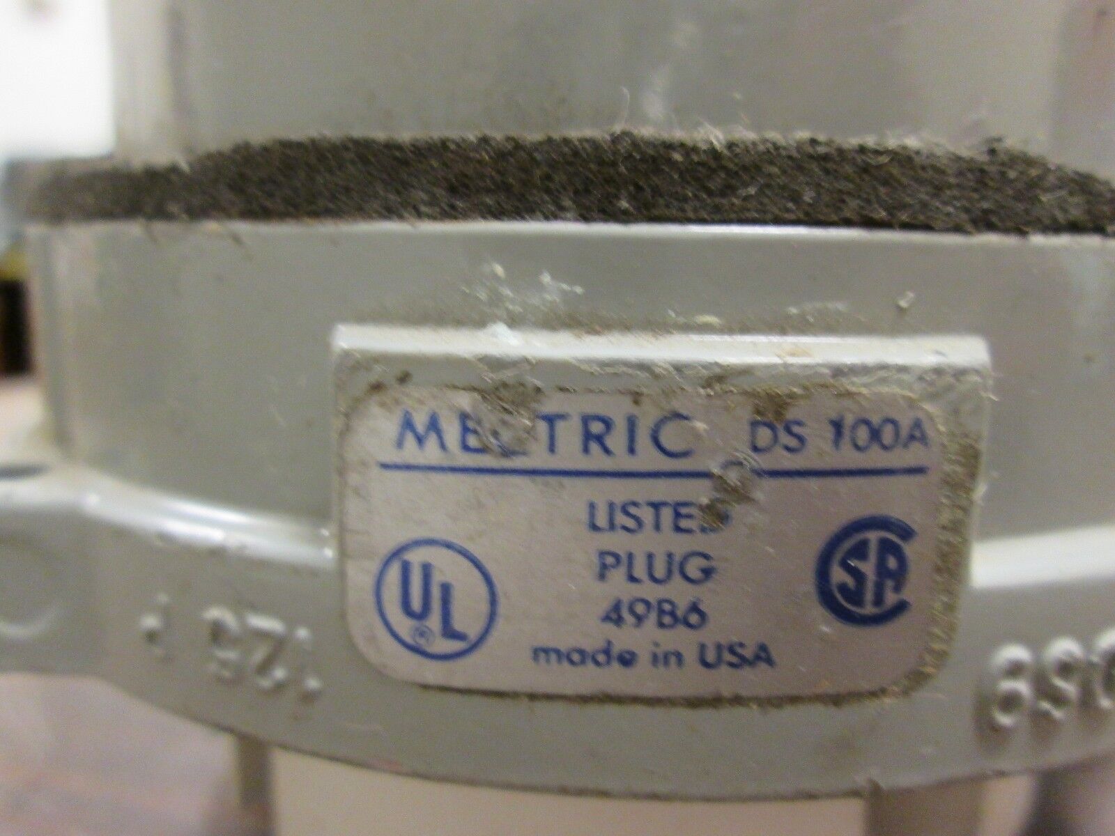 Meltric Plug DS 100A 600V 100A 4W Used