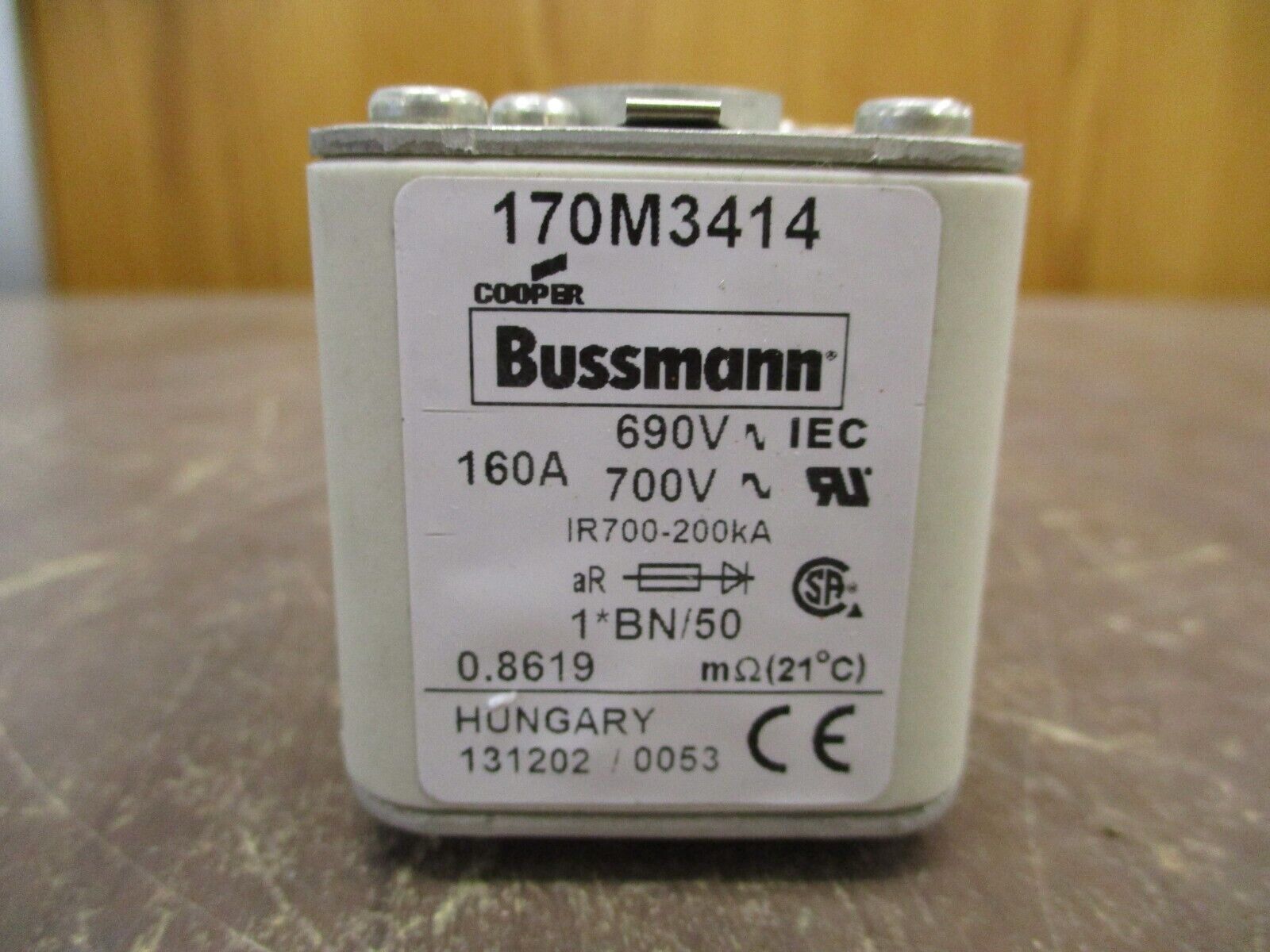 Cooper Bussmann Fuse 170M3414 160A 700V Used