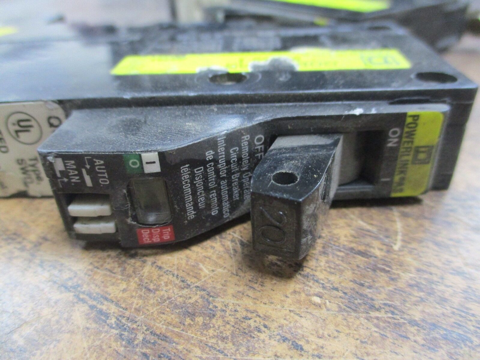 Square D PowerLink AS Remotely Operated Circuit Breaker QOB120AS 20A 120/240V