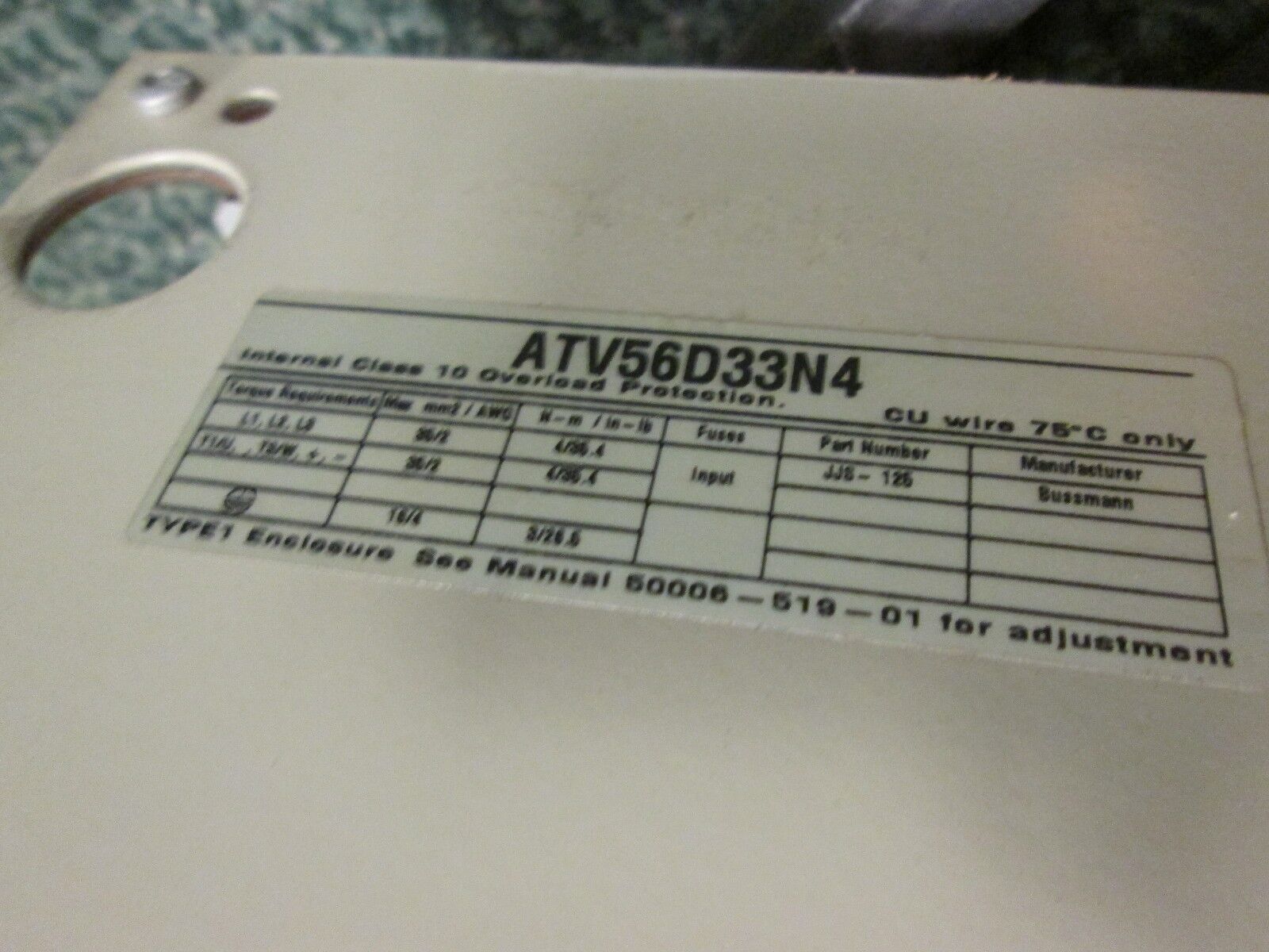 Square D Altivar 56 AC Drive ATV56D33N4 30HP Used
