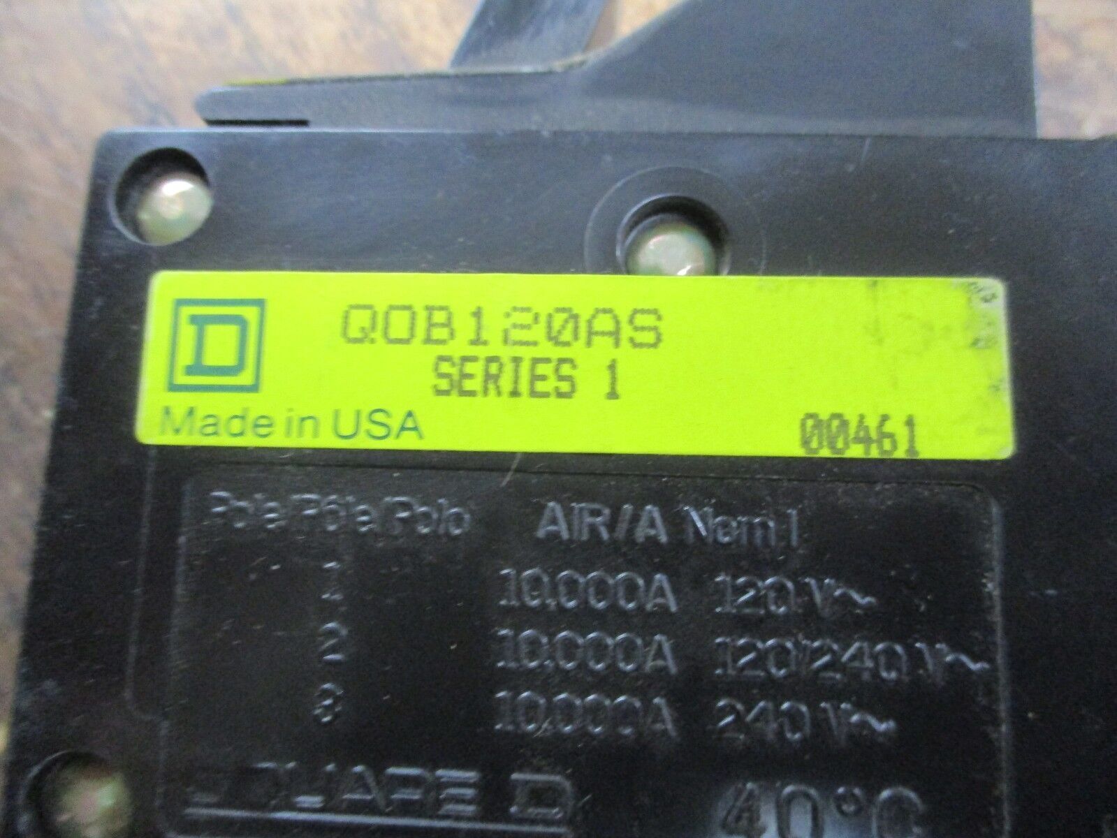 Square D PowerLink AS Remotely Operated Circuit Breaker QOB120AS 20A, 120/240V