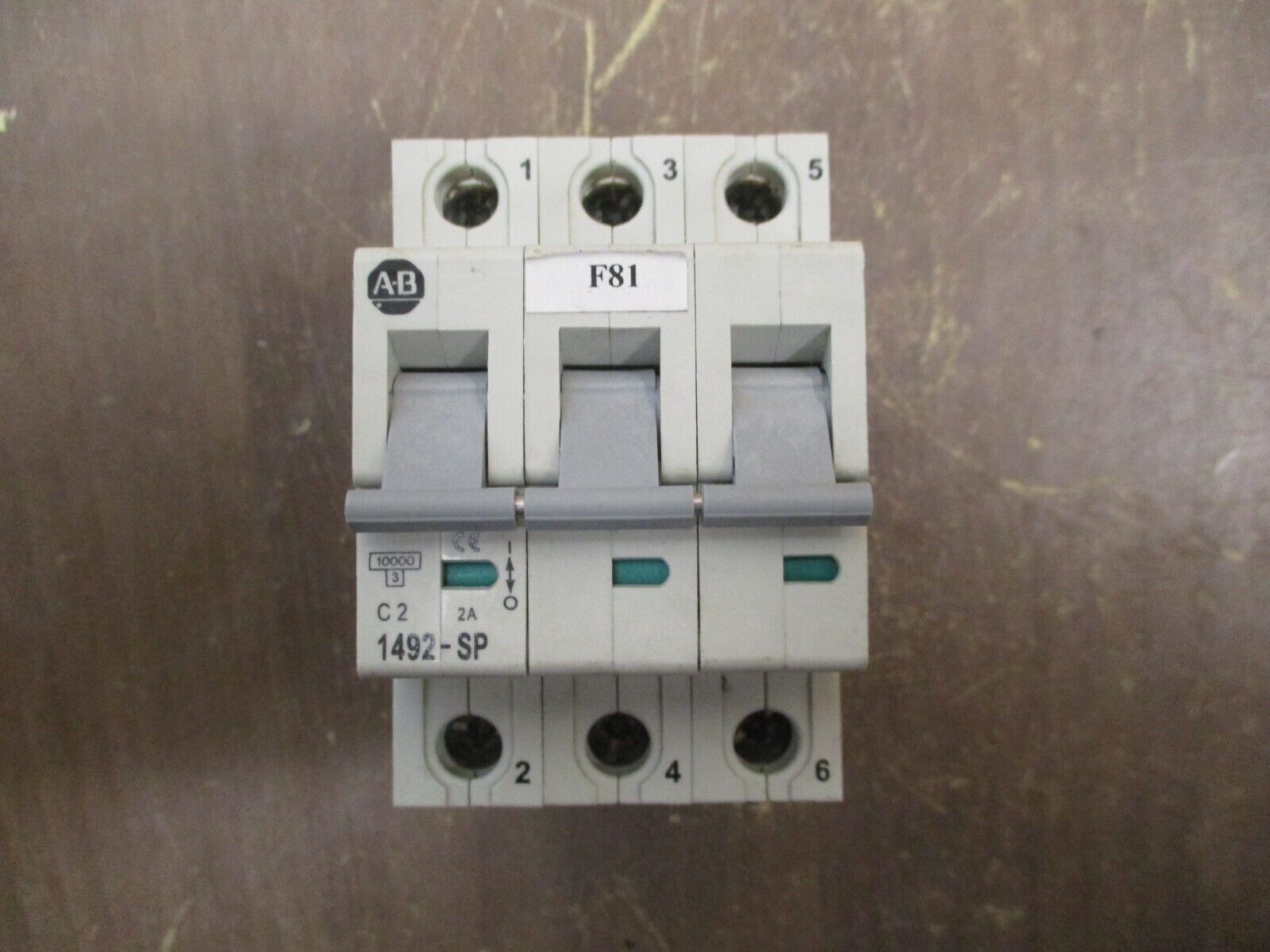 Allen-Bradley Circuit Breaker 1492-SP3C020 Ser. C 2A 480Y/277V 3P Used