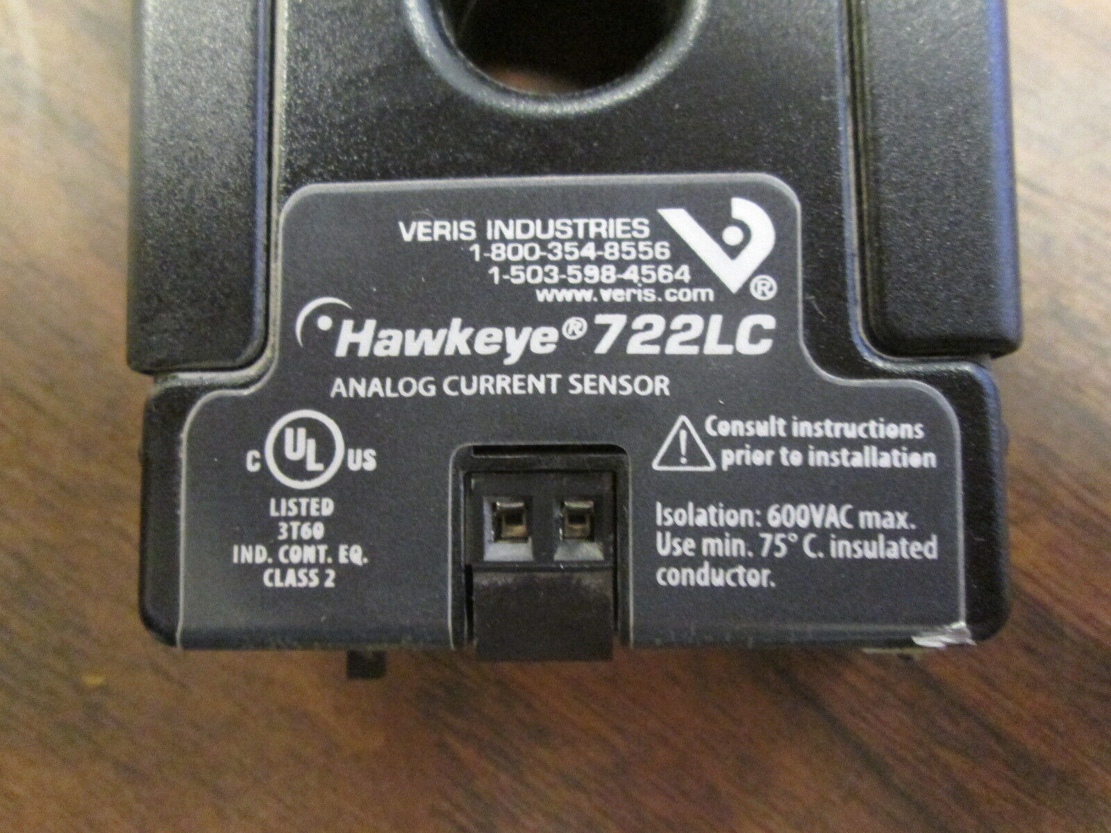 Veris Industries Hawkeye Analog Current Sensor 722LC 10-40A 0-5VDC Used