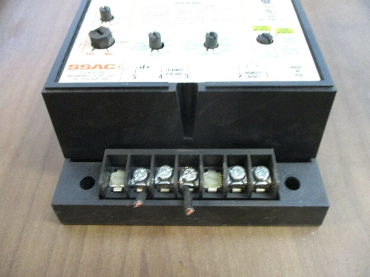 SSAC 3Ph Voltage Monitor WVM911RN 400-480VAC w/ Ten Fault Memory Used