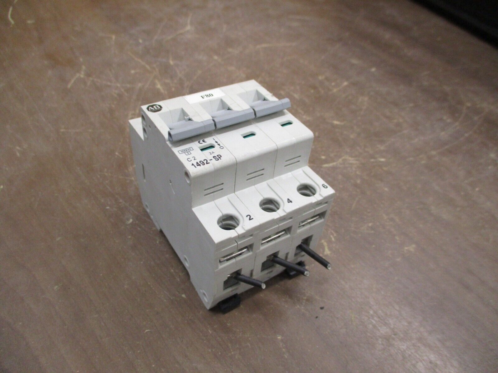 Allen-Bradley Circuit Breaker 1492-SP3C020 Ser. C 2A 480Y/277V 3P Used