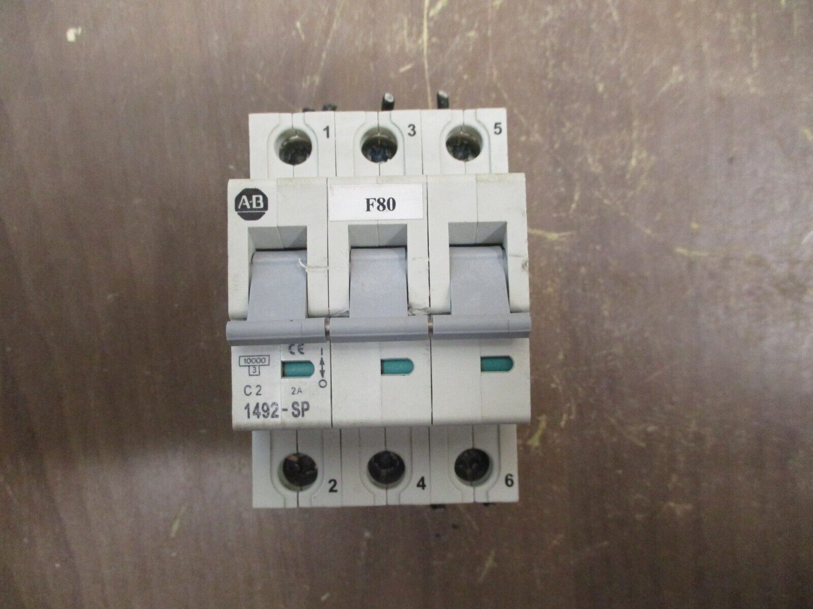 Allen-Bradley Circuit Breaker 1492-SP3C020 Ser. C 2A 480Y/277V 3P Used