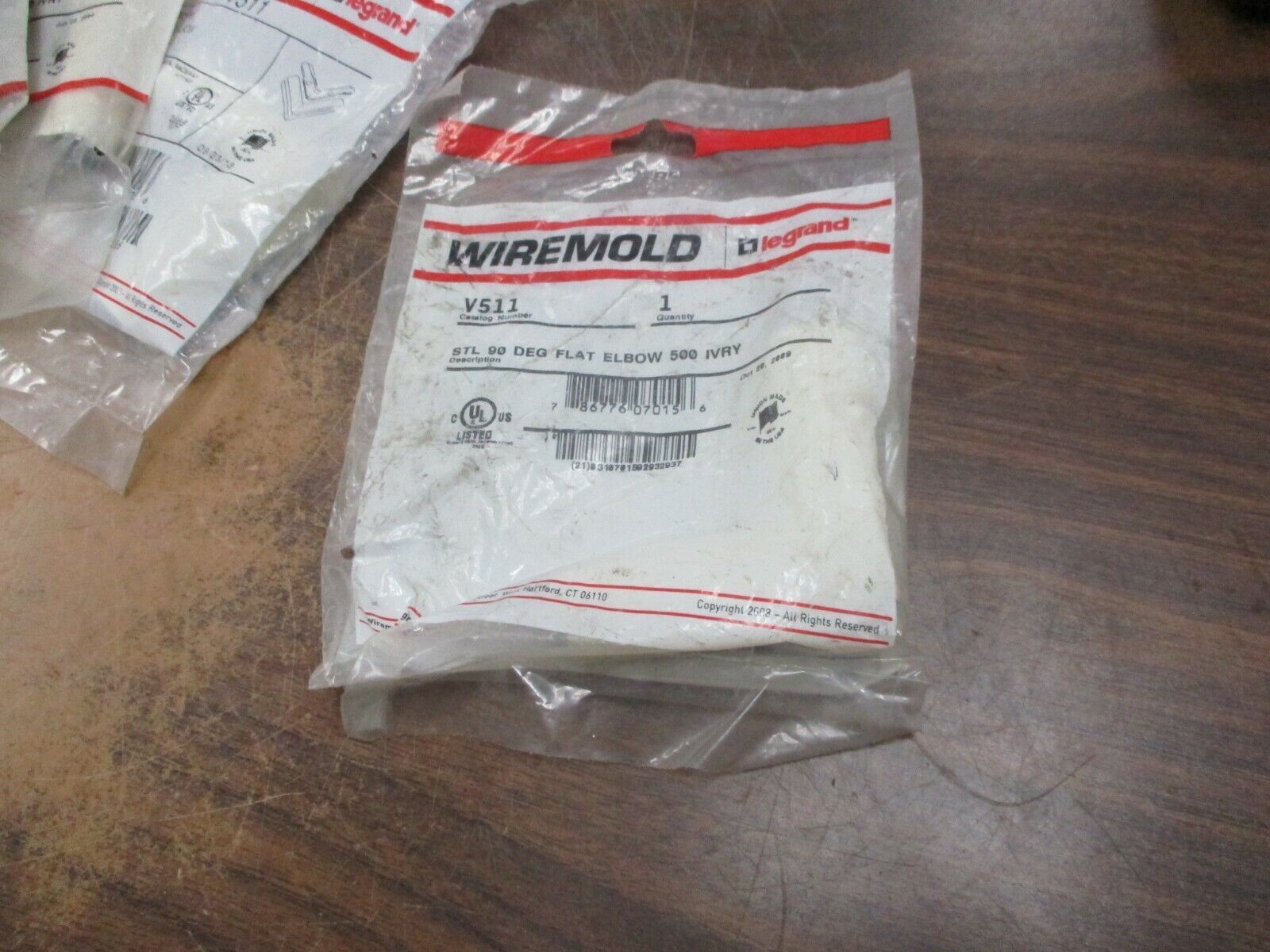 Wiremold Raceway 90° Flat Elbow V511 Ivory *Lot of 9* New Surplus