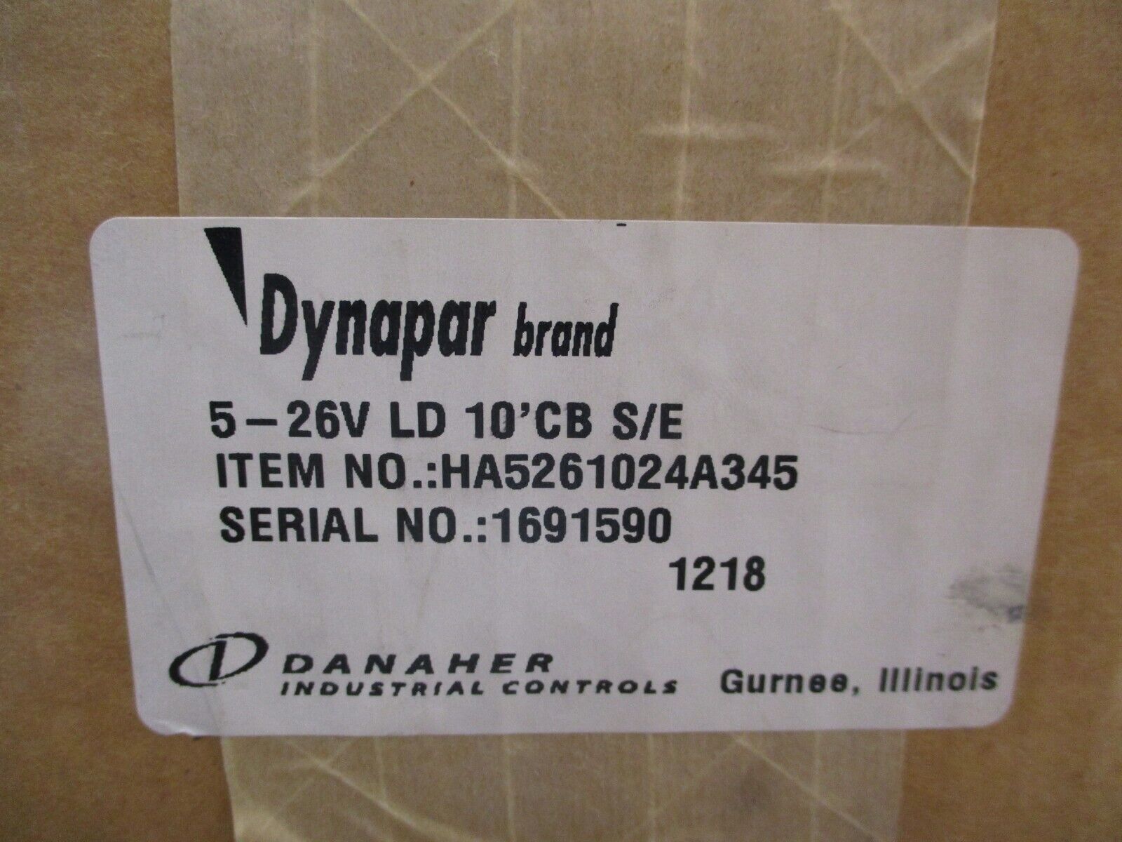 Dynapar Encoder HA5261024A345 5-26 V LD 10'CB S/E New Surplus