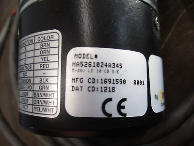 Dynapar Encoder HA5261024A345 5-26 V LD 10'CB S/E New Surplus