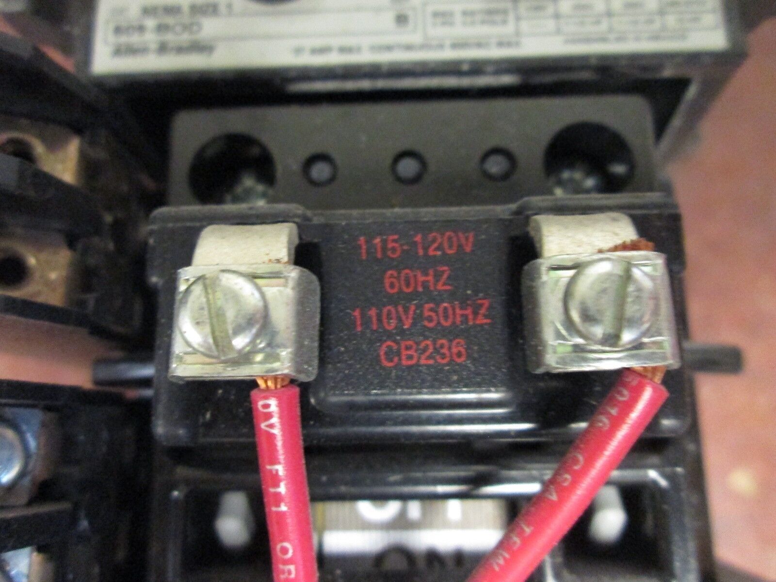 Allen-Bradley Starter 509-BOD Size 1 115-120V Coil Overload: 3-15A Used