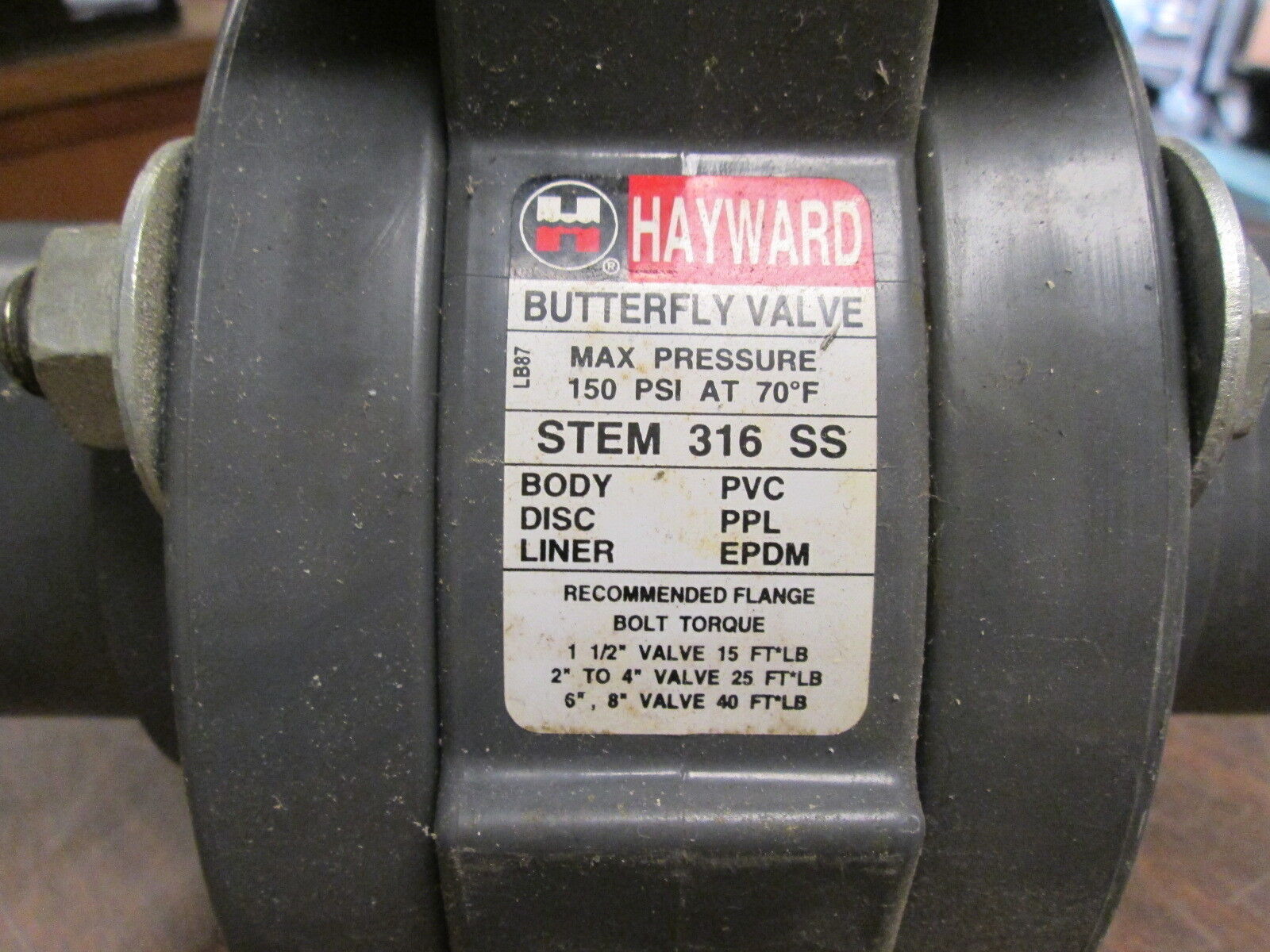 Hayward Actuating Butterfly Valve EVS3 KX2 PVC Body Torque: 300in/lbs 115V Used