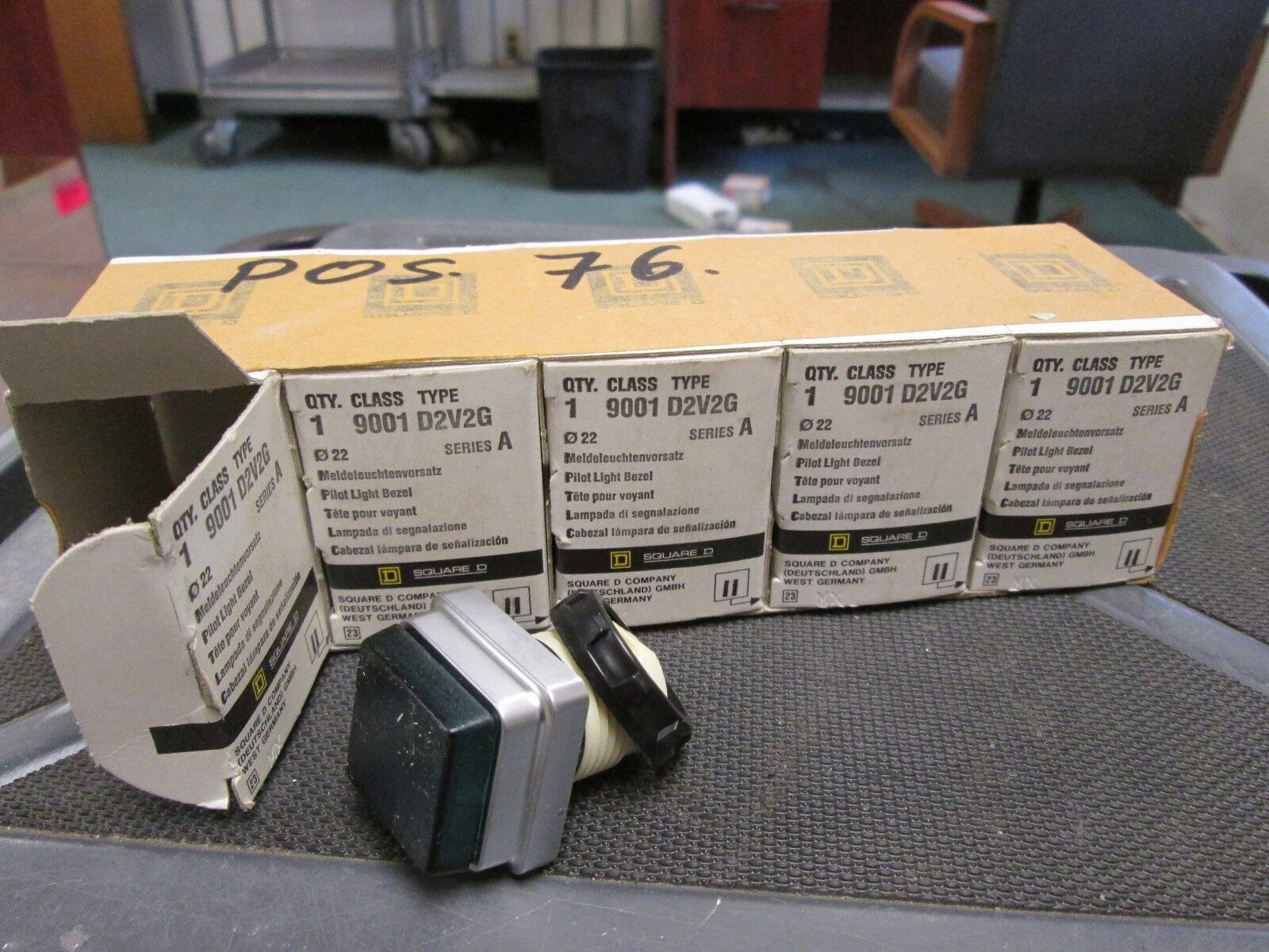 Square D Pilot Light 9001D2V2G Lot of 5 New Surplus