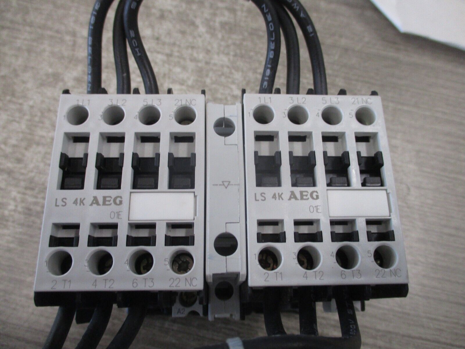 AEG Reversing Contactor LS 4K.01 48VDC Coil 25A 600V Used