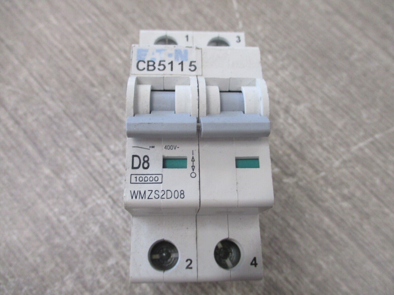 Eaton Circuit Breaker WMZS2D08 8A 277/480V 2P Used