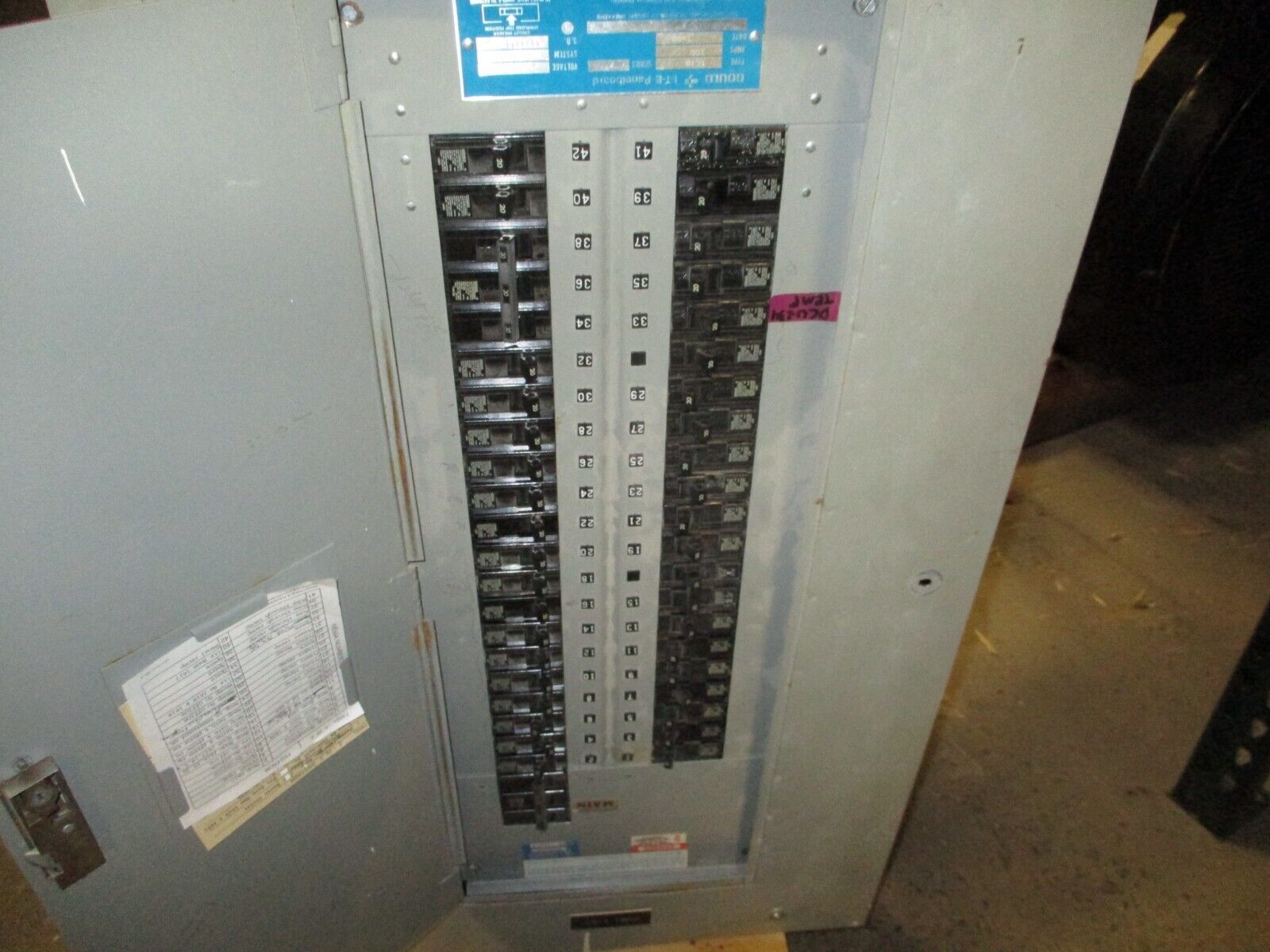 ITE Main Breaker Circuit Breaker Panel NLAB 100A Main 120/208V 3Ph 4W Used