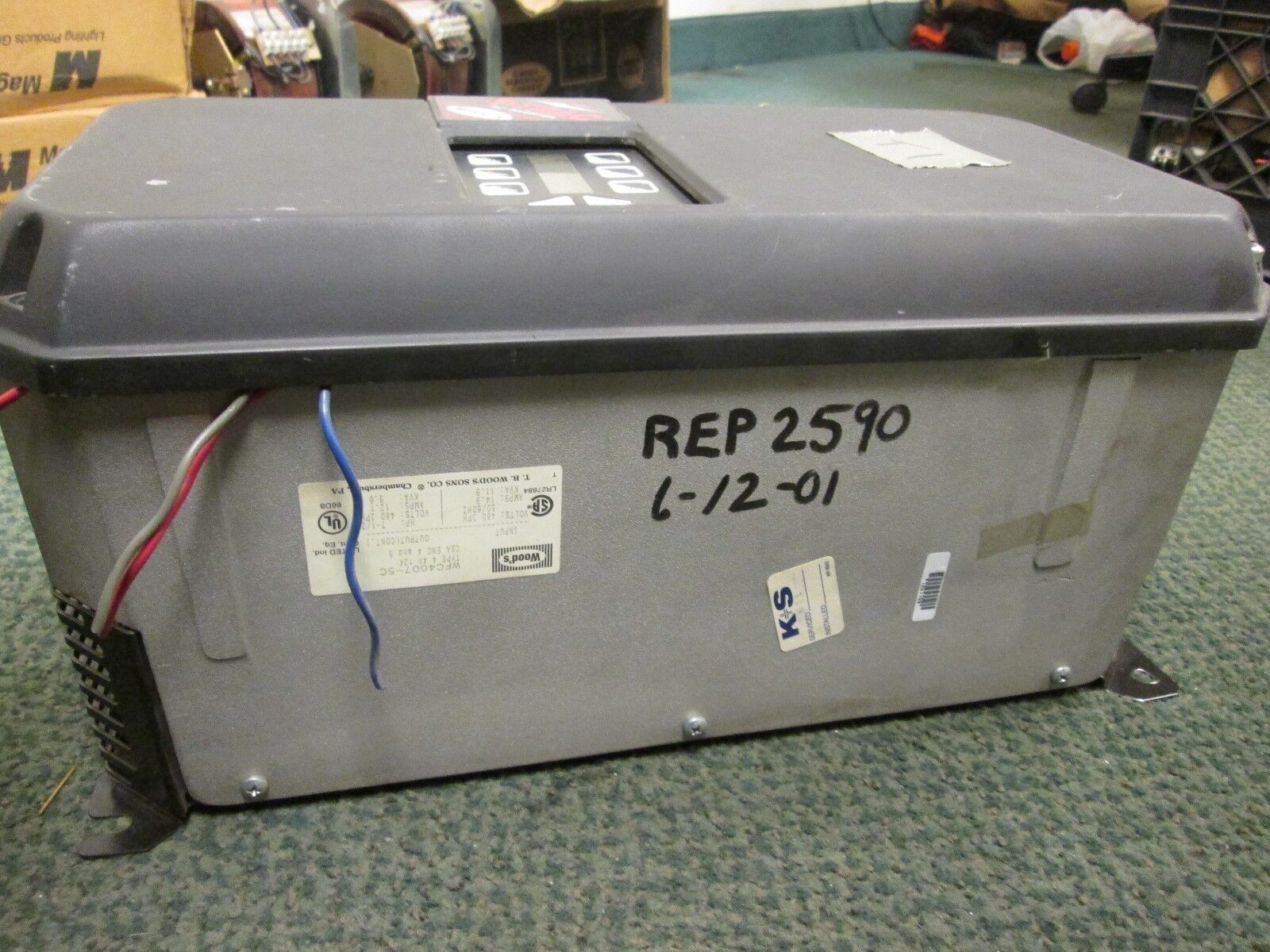 TB Wood's AC Drive WFC4007-5C 7.5HP Used - missing (2) cover screws