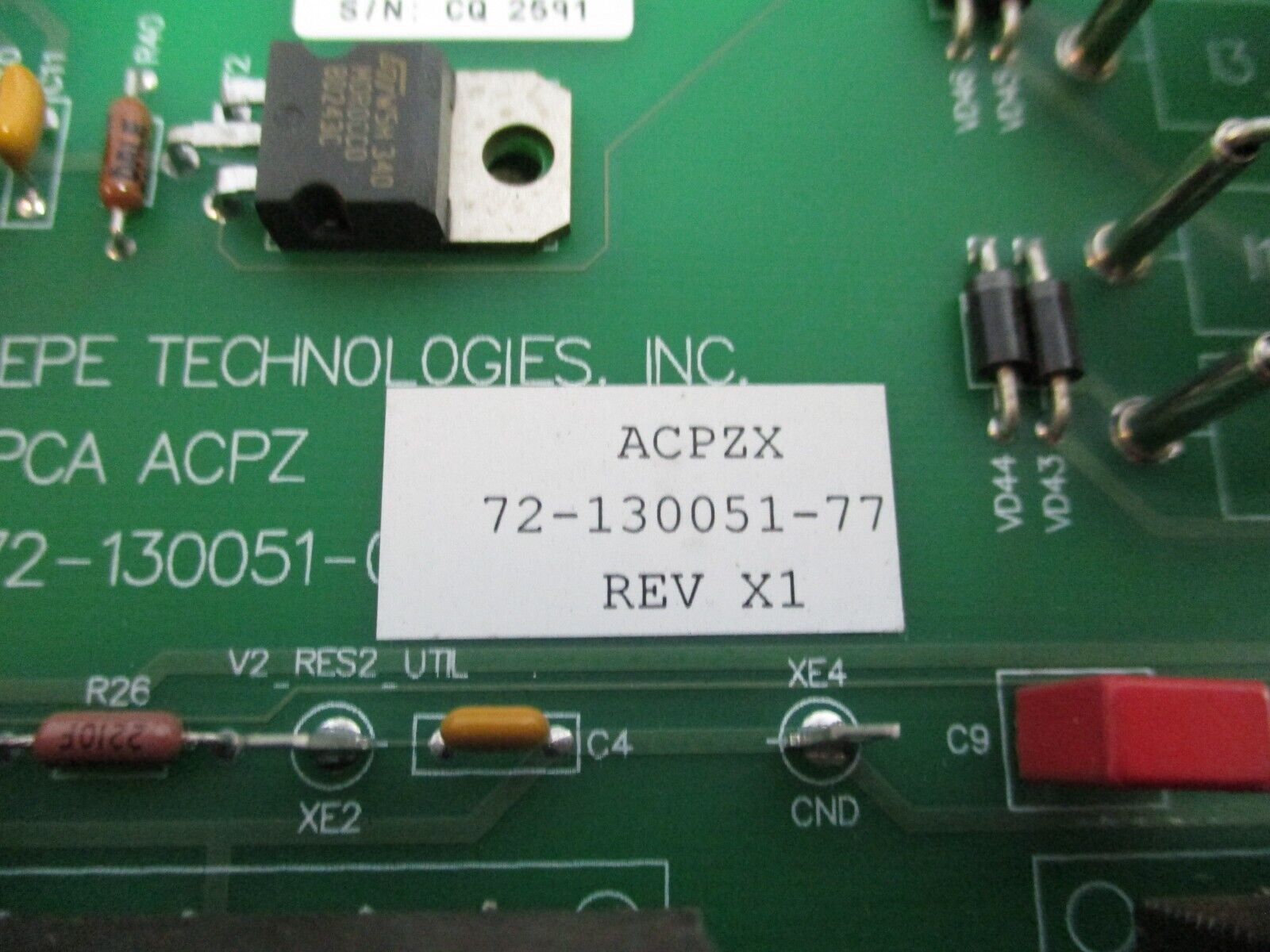 EPE Technologies ACPZX PCB 72-130051-77 Rev. X1 Used