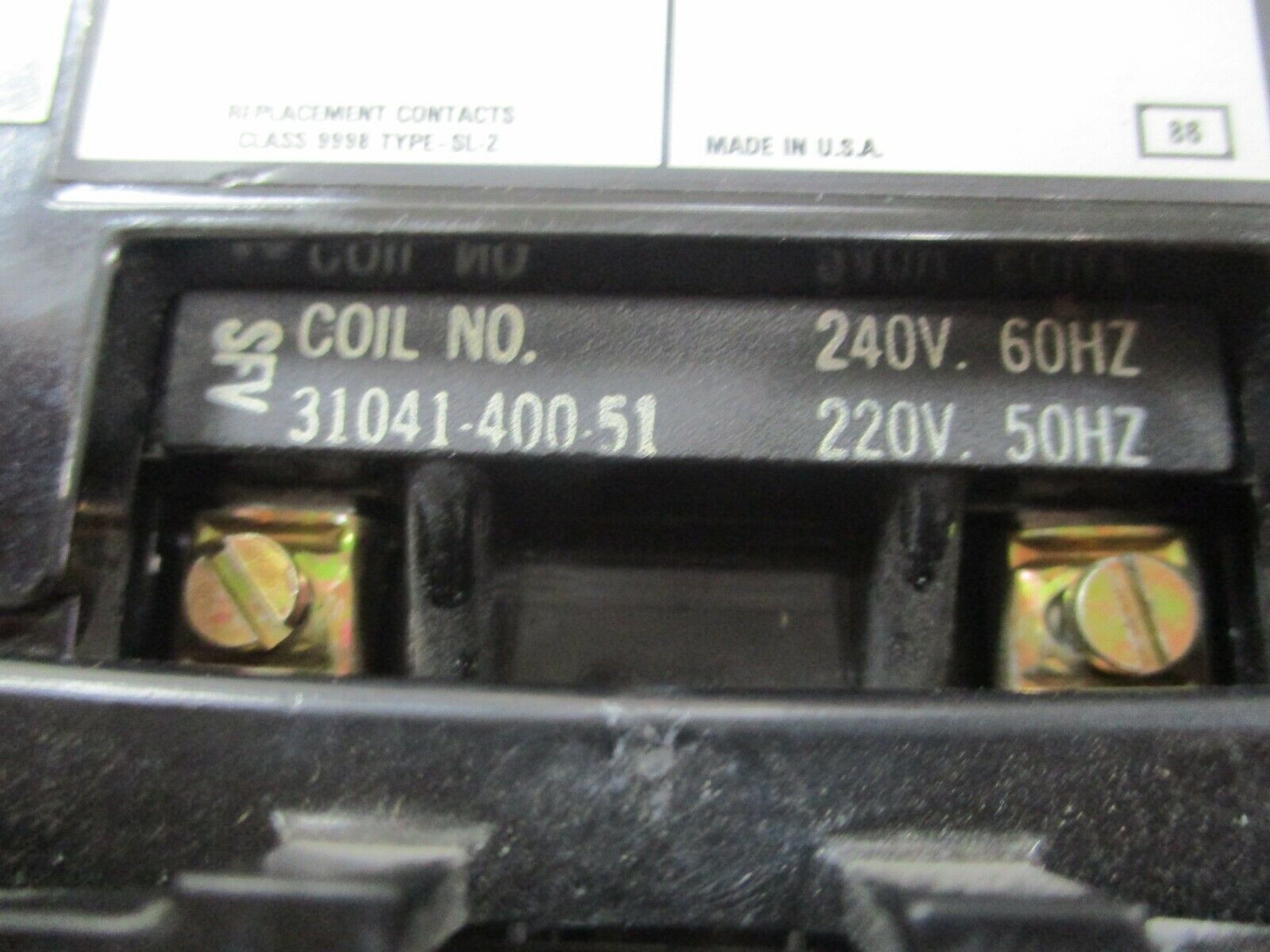 Square D Size 0 Starter 8536 SBG2 240V Coil 600V Used