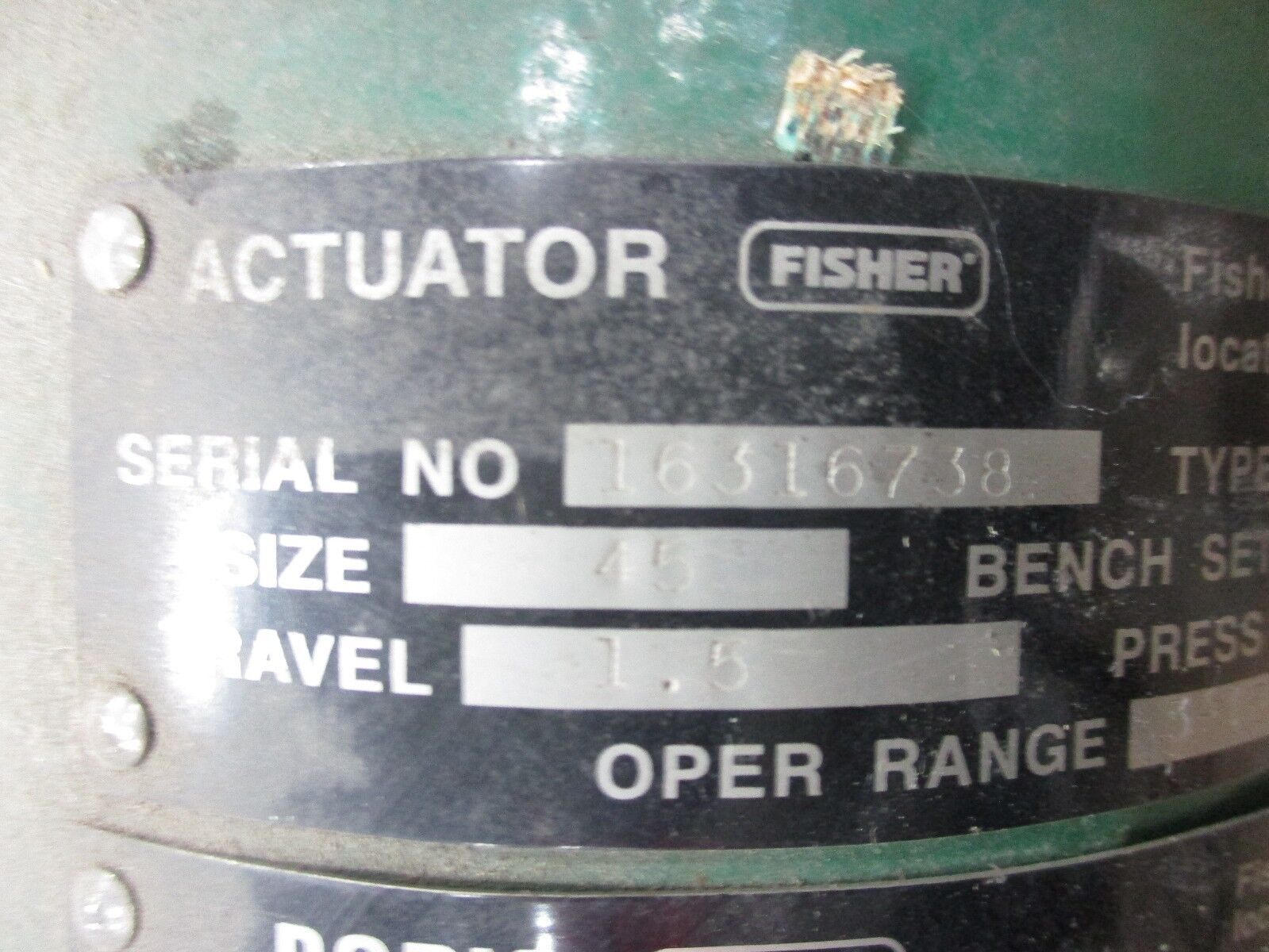 Fisher Diaphragm Control Valve w/ Positioner 667 / ED Used