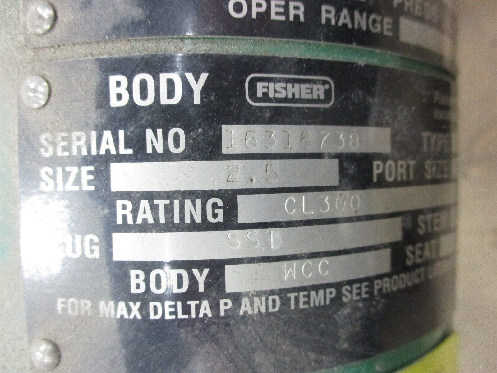 Fisher Diaphragm Control Valve w/ Positioner 667 / ED Used