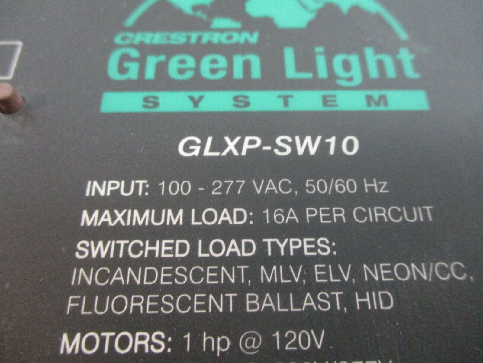 Crestron Green Light System Power Switch GLXP-SW10 10-Channel Used