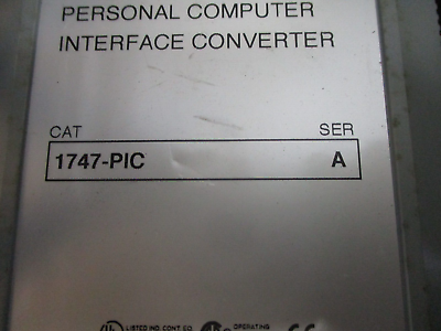 Allen-Bradley SLC 500 Personal Computer Interface Converter 1747-PIC Ser. A Used