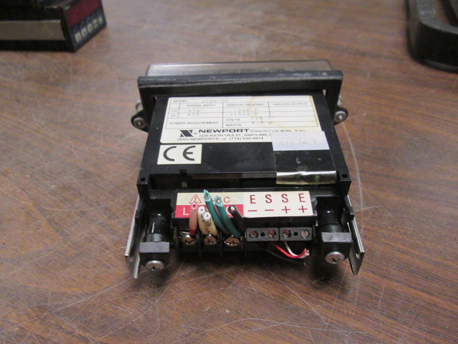 Newport Process Meter 202A-MF 115V 3.7W Range: -328 - +1508°F Used