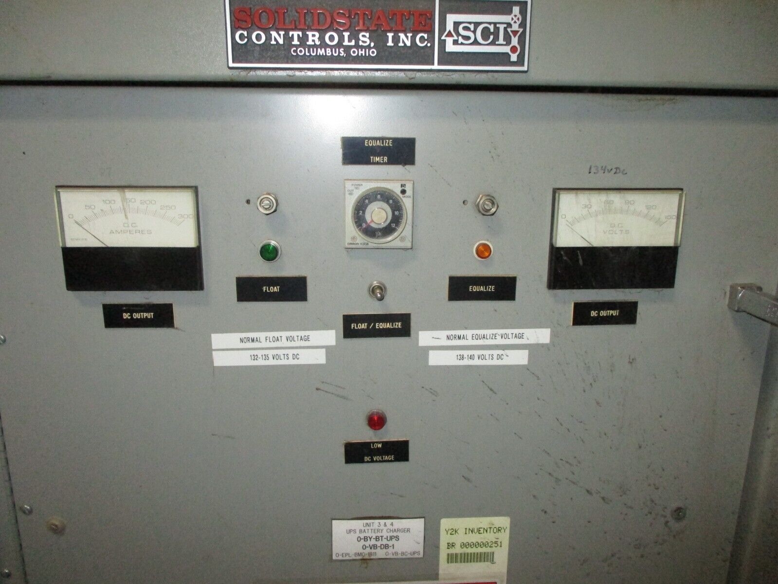 SCI Battery Charger RCS12200 200A Input: 480VAC 60Hz 63A 3Ph 4W Used