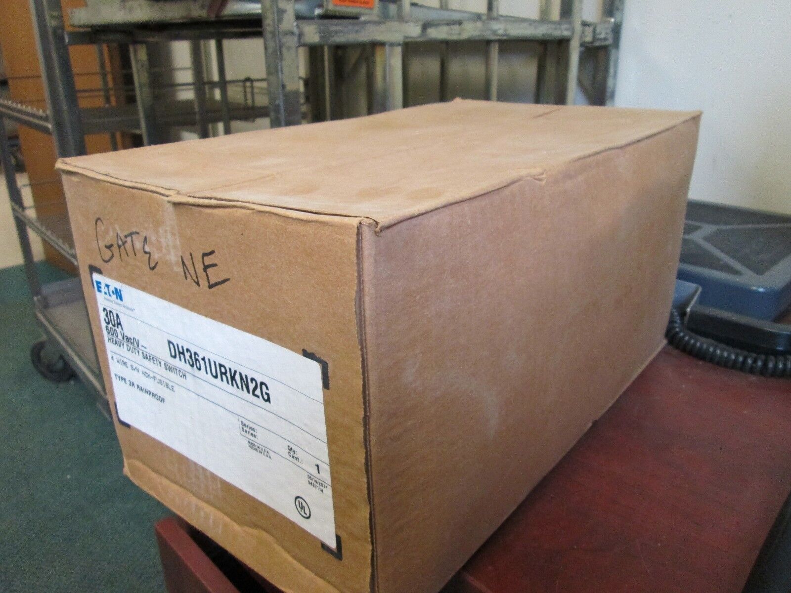 Cutler-Hammer Non-Fusible Safety Switch DH361URKN2G 30A 600V 3P nema 3R Enc.