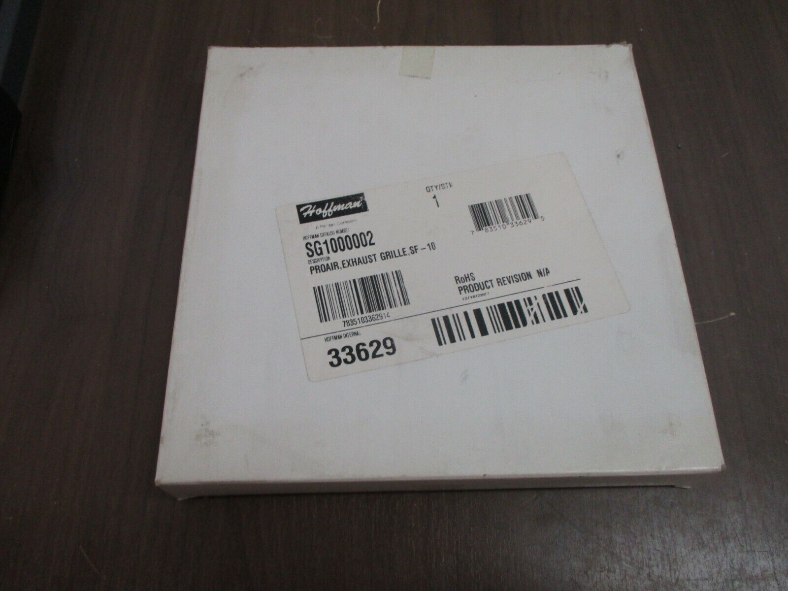Hoffman Proair Exhaust Grille SG1000002 SF-10 New Surplus