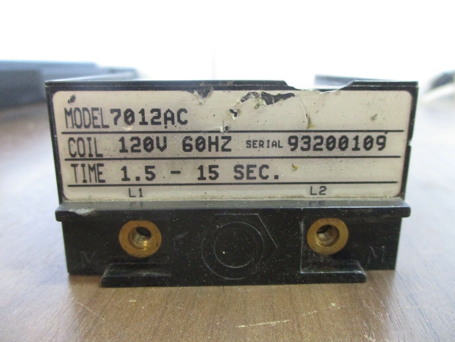 Agastat Timer Coil 7012AC 120V 60Hz Used