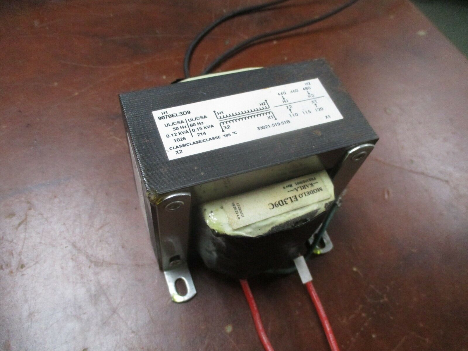 Square D Transformer 9070EL3D9 0.15KVA Pri: 440/480V Sec: 110/120V Used